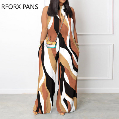 Naiste elegantsed päitsed, varrukateta tasku, vabad seksikad sirge säärega kombinesoonid