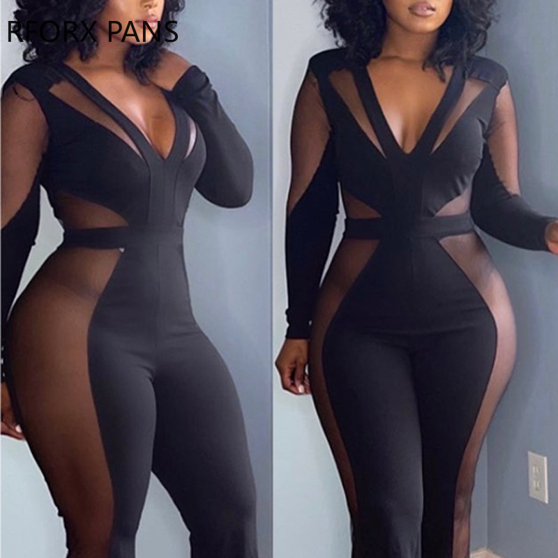 Γυναικεία Σέξι Μαύρη Ολόσωμη Ολόσωμη Ολόσωμη Ολόσωμη Ολόσωμη Ολόσωμη Ολόσωμη Ολόσωμη Ολόσωμη φόρμα Bodycon με μονόχρωμο πλέγμα