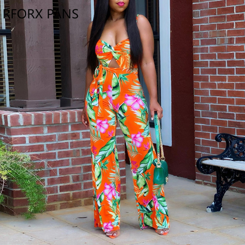 Naiste elegantsed üleni trükised lilleliste õõnsate V kaelusega spagetirihmadega varrukateta seksikad kombinesoonid