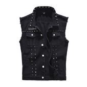 Uus 2022. aasta teksavest Meeste Punk Rock Neet Cowboy Must Teksa Vest Mood Meeste Mootorratta stiil Varrukateta Teksasjakk M-6XL