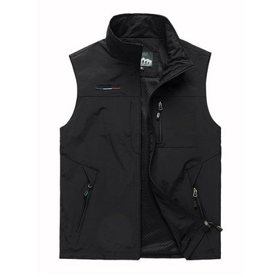 Meeste vestid Meeste jakk Varrukateta Vest Kevad Suvi Sügis Vabaajareisid Matkamine Töövest Mitme taskuga Vest Vest 5XL