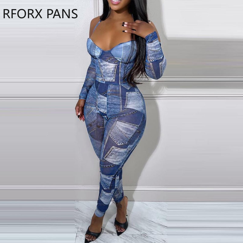 Ženski šik, elegantni, seksi halter, seksi kombinezon s patchwork uzorkom uz tijelo