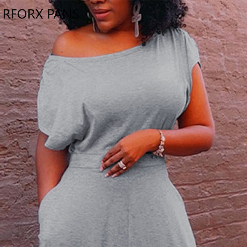 Ženski šik ležerni jednobojni kombinezon kratkih rukava s džepovima, širok široki harem