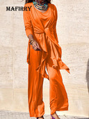 Moteriška liemenė ir paltas ilgos kelnės, trijų dalių rinkinys, laisvalaikio laisvos moteriškos kietos kelnės, elastingos juosmens kelnės, 3 vnt., tinkantis kostiumas