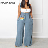 Ženski traper kombinezon sa širokim nogavicama i debelim remenom, jednobojni pastelni dekor