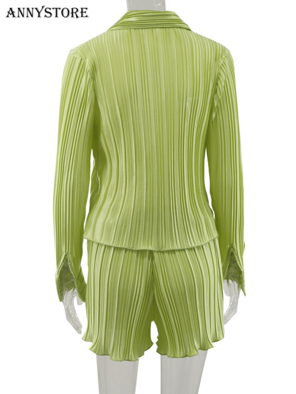 2-dijelni set Ženske ljetne nove majice s otvorenim ovratnikom i odijela s hlačama Modni ulični afrički plisirani kompleti kratkih hlača Vestidos