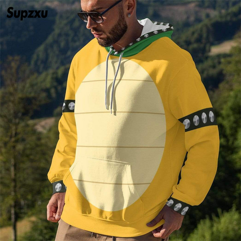 Bowser 3D Spausdinti Vyriški Moteriški megztiniai Harajuku Streetwear Madingi megztiniai Striukė Cosplay Kostiumai