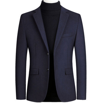 Νέο ανδρικό μάλλινο μπλέιζερ Business Casual Slim Fit Blazers Κοστούμια για πάρτι/Γαμήλια ανδρικά φορέματα Μάλλινα μπουφάν Μπλέιζερ terno masculino