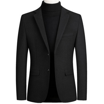 Νέο ανδρικό μάλλινο μπλέιζερ Business Casual Slim Fit Blazers Κοστούμια για πάρτι/Γαμήλια ανδρικά φορέματα Μάλλινα μπουφάν Μπλέιζερ terno masculino