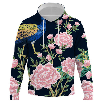 Modna majica s kapuljačom Muškarci Žene 3D Retro ilustracija Pulover s kapuljačom s printom Jesen 2021. Ležerna Smiješne uniseks majice Ulična odjeća