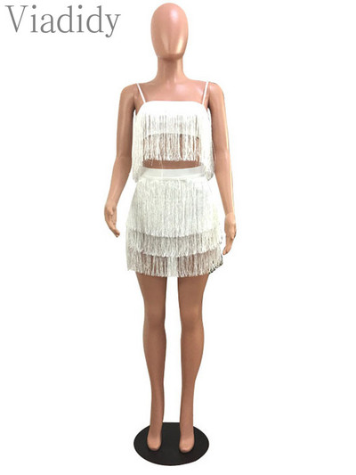 Naiste ülikond Sexy Tutsels Camisole top ja kõrge vöökohaga miniseelikukomplekt