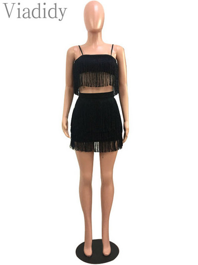 Naiste ülikond Sexy Tutsels Camisole top ja kõrge vöökohaga miniseelikukomplekt