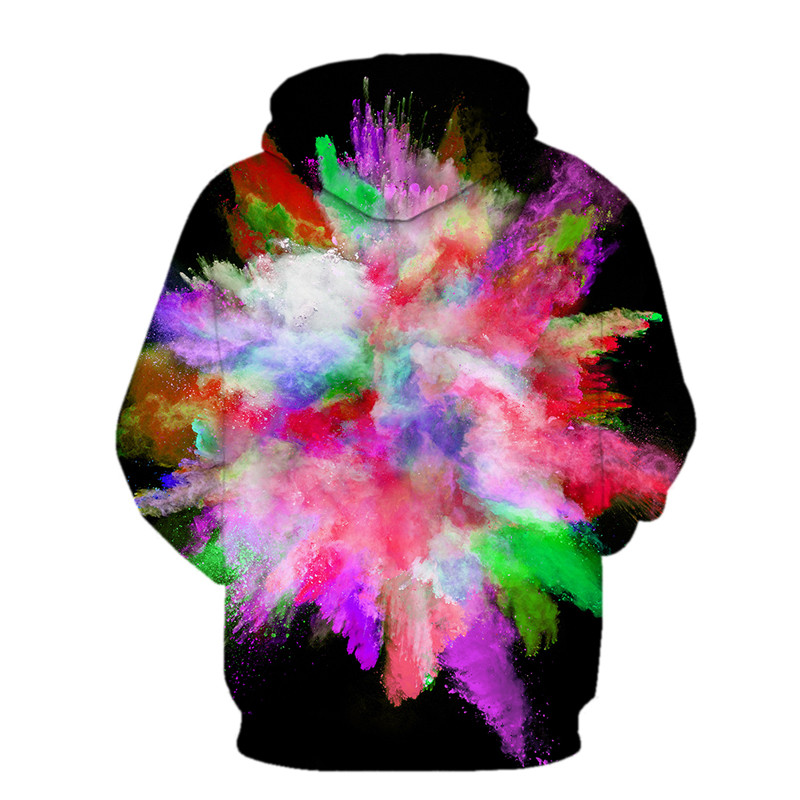Pulberpritsmevärvimine lipsuvärvimine Kapuutsid Meeste kapuuts Pusa tõmblukuga Kapuutsiga meeste/naiste kapuuts Sügistalv 3D Disain Vaba aeg Mood