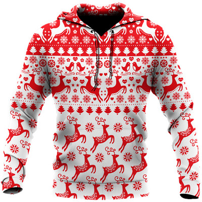 Božićne majice s kapuljačom Sweatshirts Unisex odjeća Sweatshirt s 3D grafikom Djeda Božićnjaka za muškarce Modni party Blagdanski pulover prevelik
