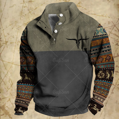 Sügisnööbiga vintage kapuuts meestele Mood Oversized meesterõivad vabaaja dressipluus pikkade varrukatega vabaaja pullover Topid