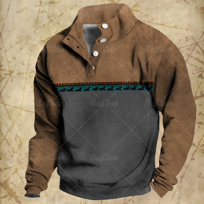 Sügisnööbiga vintage kapuuts meestele Mood Oversized meesterõivad vabaaja dressipluus pikkade varrukatega vabaaja pullover Topid