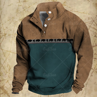 Sügisnööbiga vintage kapuuts meestele Mood Oversized meesterõivad vabaaja dressipluus pikkade varrukatega vabaaja pullover Topid