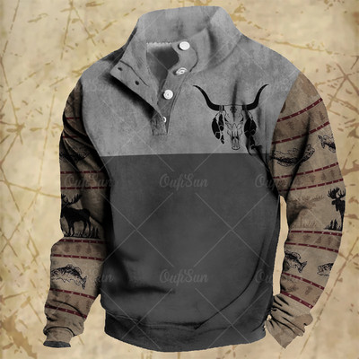 Sügisnööbiga vintage kapuuts meestele Mood Oversized meesterõivad vabaaja dressipluus pikkade varrukatega vabaaja pullover Topid