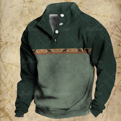 Sügisnööbiga vintage kapuuts meestele Mood Oversized meesterõivad vabaaja dressipluus pikkade varrukatega vabaaja pullover Topid