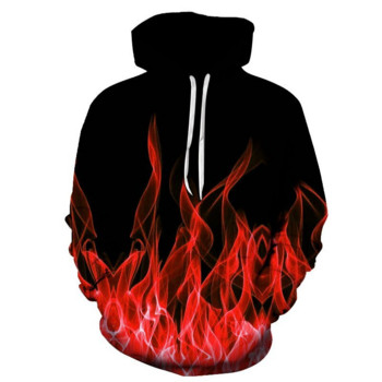 2022 νέο πολύχρωμο ανδρικό πουλόβερ με κουκούλα φλόγα γυναικείο φθινοπωρινό και χειμώνα 3D παλτό με κουκούλα ανδρικό μαύρο παιδικό μπλουζάκι με κουκούλα casual