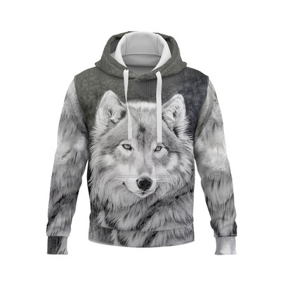 2022 m. nauji vyriški megztiniai, vilkas ir tigras, 3D spausdinimas, džemperis, berniukų ir mergaičių striukė.