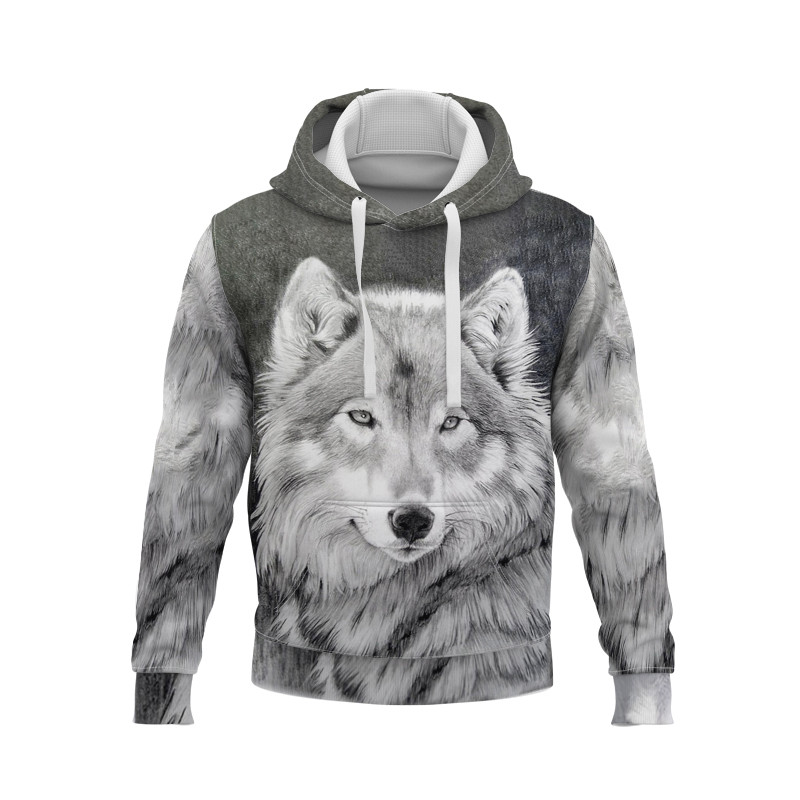 2022 m. nauji vyriški megztiniai, vilkas ir tigras, 3D spausdinimas, džemperis, berniukų ir mergaičių striukė.