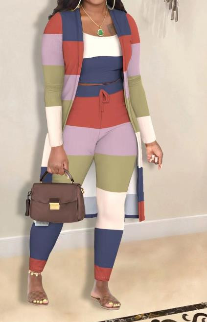 3-dijelni komplet ženske odjeće 2023. Modni jesensko-zimski seksi kaput dugih rukava i uzica visokog struka, elegantan komplet hlača s prslukom