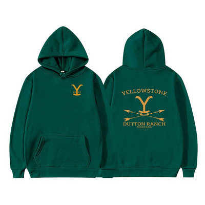 Yellowstone Hoodies Унисекс Dutton Ranch Hoodie Beth Dutton Суичър Yellowstone Tv show Inspired Rip Wheeler Суичър с качулка