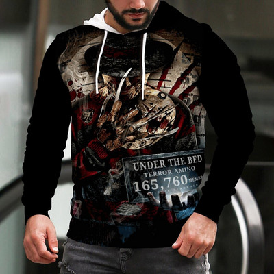 2022. aasta halloween tapab õudusfilm Michael Myersi 3D-printiga kapuuts Pusad Mehed Naiste Mood vabaaja Pullover Tänavarõivad Pusad