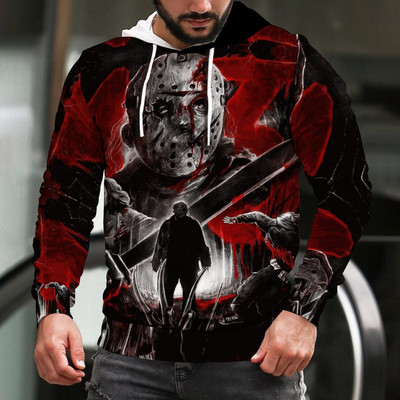 2022. aasta halloween tapab õudusfilm Michael Myersi 3D-printiga kapuuts Pusad Mehed Naiste Mood vabaaja Pullover Tänavarõivad Pusad