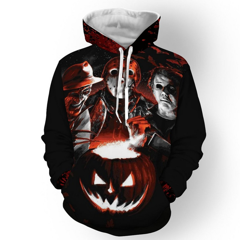 2022. aasta halloween tapab õudusfilm Michael Myersi 3D-printiga kapuuts Pusad Mehed Naiste Mood vabaaja Pullover Tänavarõivad Pusad