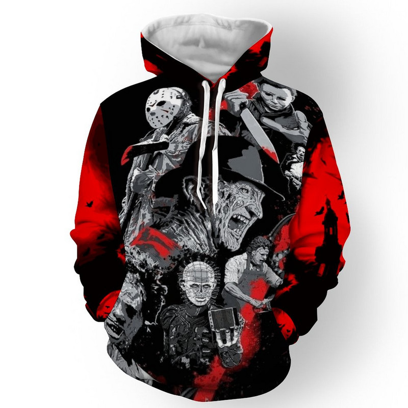2022. aasta halloween tapab õudusfilm Michael Myersi 3D-printiga kapuuts Pusad Mehed Naiste Mood vabaaja Pullover Tänavarõivad Pusad