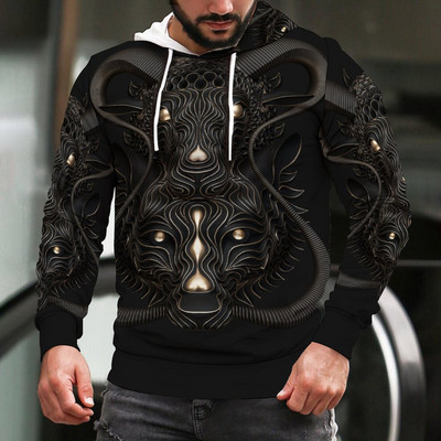 Prekrasna muška majica s kapuljačom s 3D printom zmaja, uniseks majica s kapuljačom, dukserica, jesenska i zimska ulična odjeća, ležerna jakna