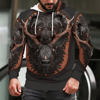 Prekrasna muška majica s kapuljačom s 3D printom zmaja, uniseks majica s kapuljačom, dukserica, jesenska i zimska ulična odjeća, ležerna jakna
