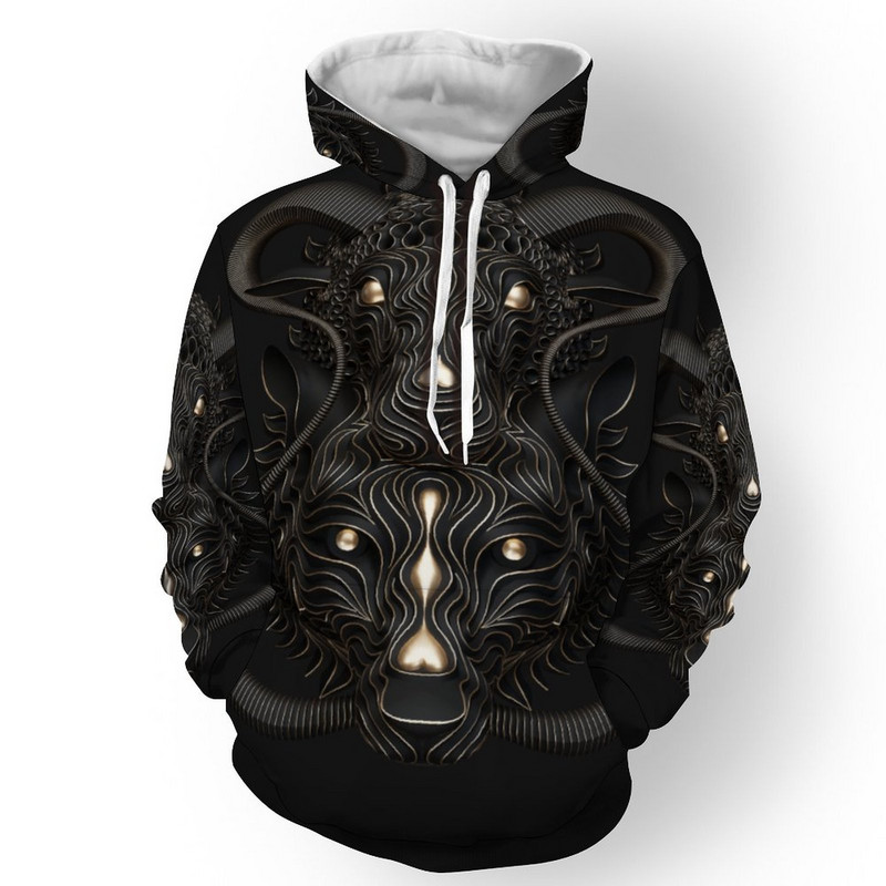 Prekrasna muška majica s kapuljačom s 3D printom zmaja, uniseks majica s kapuljačom, dukserica, jesenska i zimska ulična odjeća, ležerna jakna