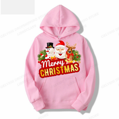 Muške modne majice s kapuljačom za sretan Božić, majica s kapuljačom s printom sobova, dječja hip-hop majica s kapuljačom, kaput za dječake, ženska znojnica, snjegović, odjeća za zabave, crvena