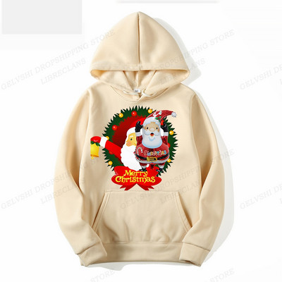 Muške modne majice s kapuljačom za sretan Božić, majica s kapuljačom s printom sobova, dječja hip-hop majica s kapuljačom, kaput za dječake, ženska znojnica, snjegović, odjeća za zabave, crvena