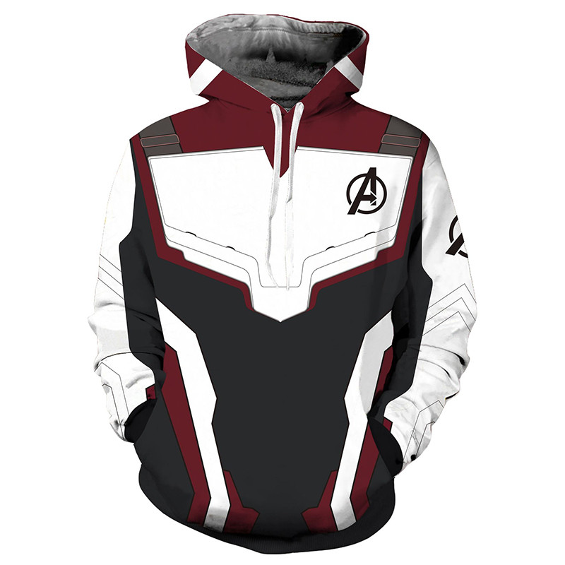1 tk The Avenger Endgame Quantum Realm Hoodie Meeste Naiste Tõmblukuga kapuutsiga pulbermantel 3D-prindiga dressipluusi jakk Soe allahindlus