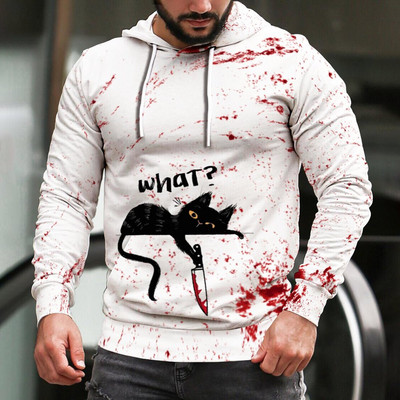 2022 Halloween hoodie za muškarce Estetska mačka Ženska hoodie Vintage Graphic Halloween hoodices Tops Y2k Oversized Sweatshirt