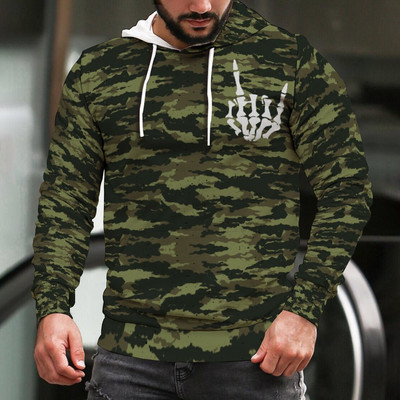 2022 Νέας σχεδίασης Hoodies Meens Casual Slim Camouflage Ανδρικά φούτερ με κουκούλα Streetwear Hip Hop Hoodies Αθλητικά ρούχα
