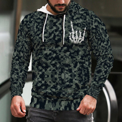 2022 Νέας σχεδίασης Hoodies Meens Casual Slim Camouflage Ανδρικά φούτερ με κουκούλα Streetwear Hip Hop Hoodies Αθλητικά ρούχα