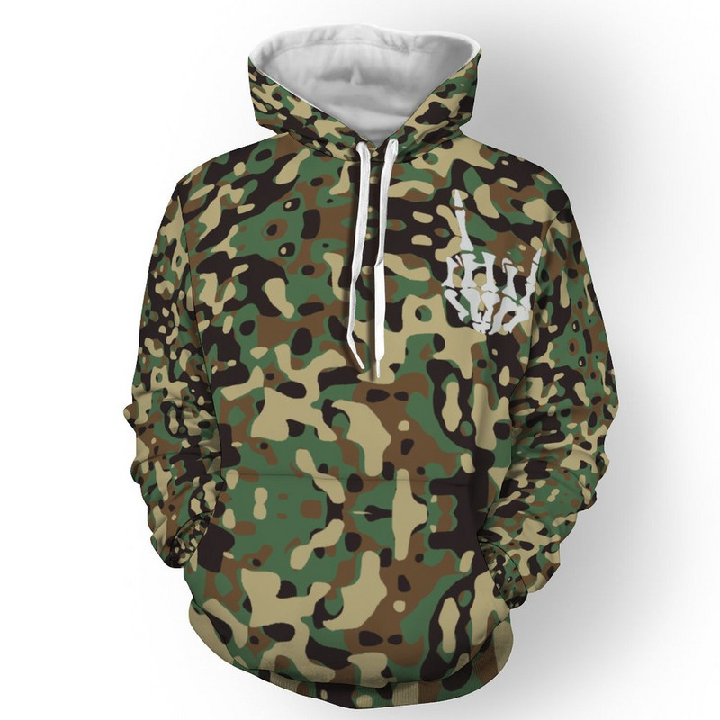 2022 Νέας σχεδίασης Hoodies Meens Casual Slim Camouflage Ανδρικά φούτερ με κουκούλα Streetwear Hip Hop Hoodies Αθλητικά ρούχα