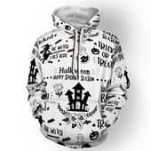 Halloweeni 3D kõikjal prinditud sügisene meeste/naiste kapuutsid Unisex vabaaja pulloverid kapuuts, naljakas tänavarõivaste spordidress