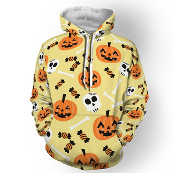 Halloween 3D All Over Printed Φθινοπωρινές ανδρικές/γυναικείες κουκούλες Unisex casual πουλόβερ με κουκούλα αστεία φόρμα Streetwear