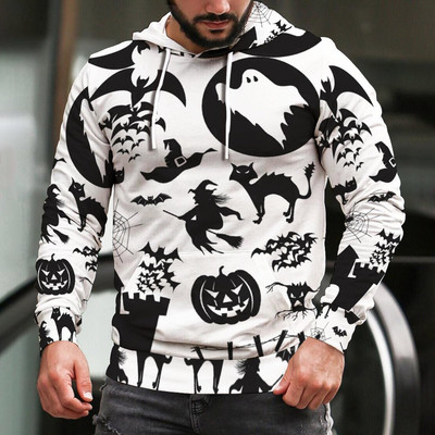 Halloweeni 3D kõikjal prinditud sügisene meeste/naiste kapuutsid Unisex vabaaja pulloverid kapuuts, naljakas tänavarõivaste spordidress