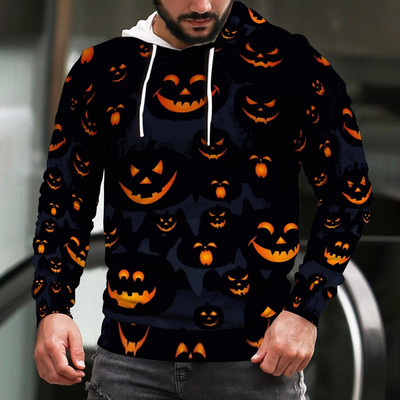 Halloweeni 3D kõikjal prinditud sügisene meeste/naiste kapuutsid Unisex vabaaja pulloverid kapuuts, naljakas tänavarõivaste spordidress