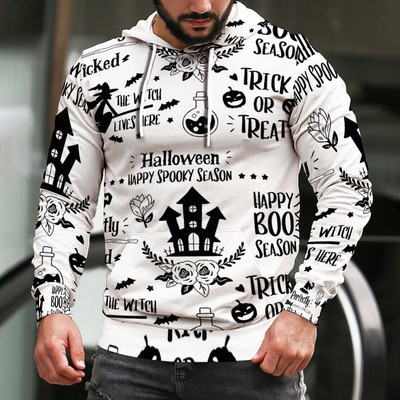 Halloweeni 3D kõikjal prinditud sügisene meeste/naiste kapuutsid Unisex vabaaja pulloverid kapuuts, naljakas tänavarõivaste spordidress