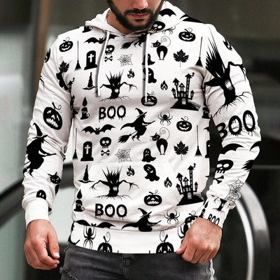 Halloweeni 3D kõikjal prinditud sügisene meeste/naiste kapuutsid Unisex vabaaja pulloverid kapuuts, naljakas tänavarõivaste spordidress