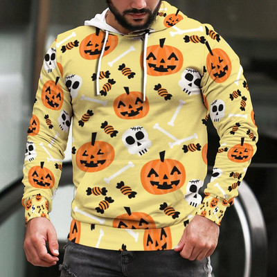 Halloweeni 3D kõikjal prinditud sügisene meeste/naiste kapuutsid Unisex vabaaja pulloverid kapuuts, naljakas tänavarõivaste spordidress