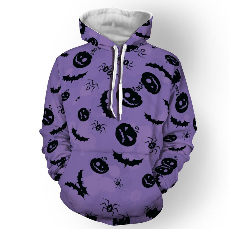 Halloweeni 3D kõikjal prinditud sügisene meeste/naiste kapuutsid Unisex vabaaja pulloverid kapuuts, naljakas tänavarõivaste spordidress